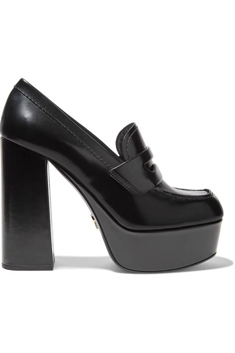 platform prada loafer|platform loafers women Prada.